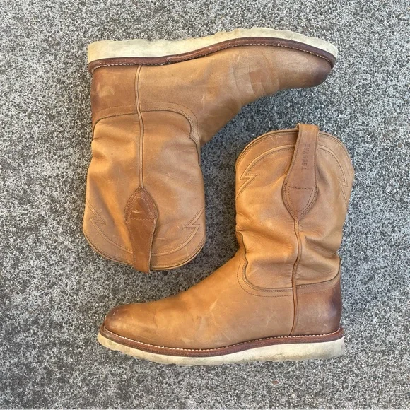 Tecovas Leather Boots Cowboy Ranch Wear Men’s Size 11.5 D Wheat Tan Vibram Sole - Picture 7 of 16